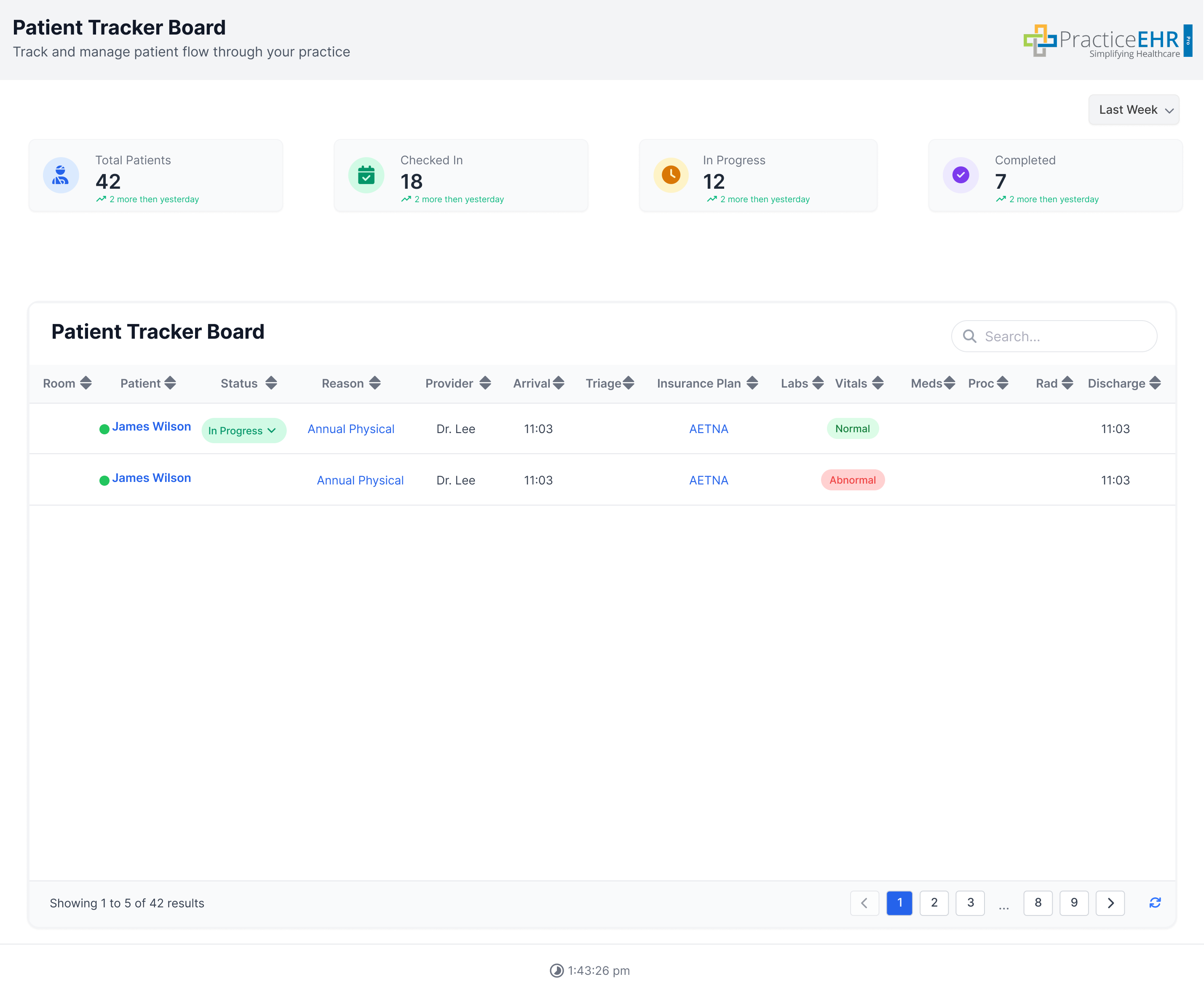 Patient Tracker Board